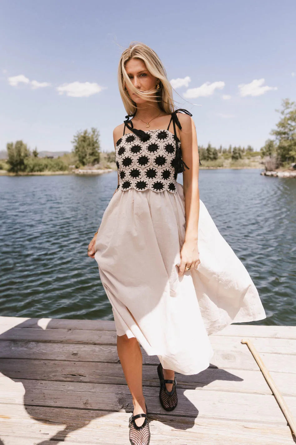 Perran Crochet Bodice Dress FINAL SALE