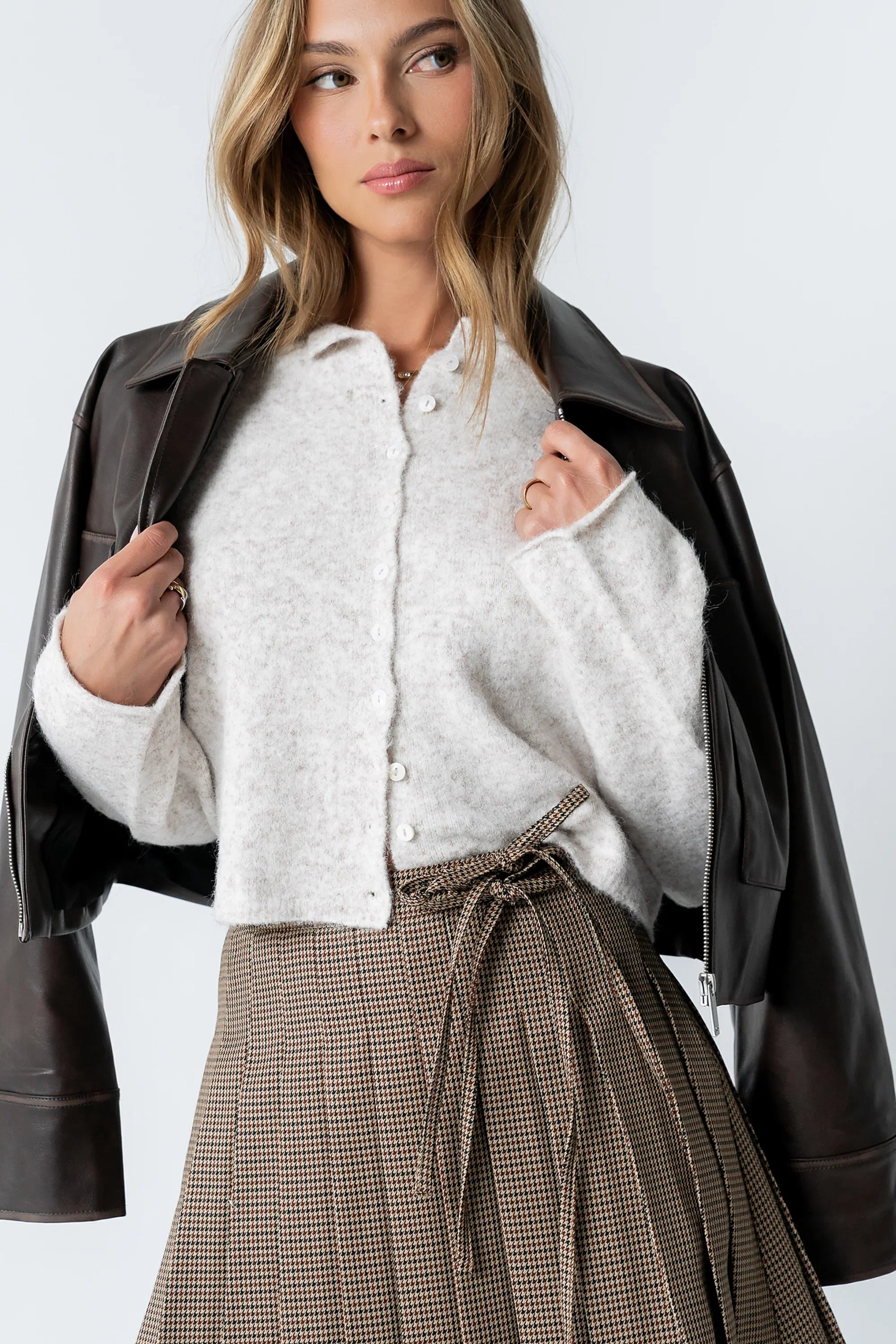 Maci Cardigan in Natural