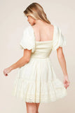 LOLA BOHO MINI DRESS CREAM