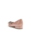 Pointed Toe Flats with Diamond Accented Metal Buckle U18447 2