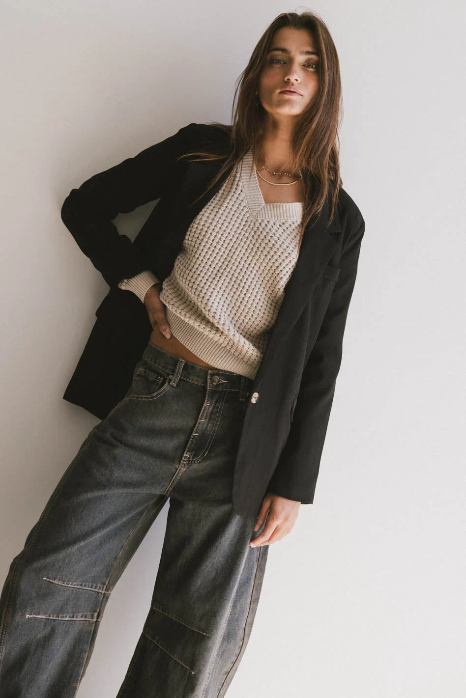 Raychel Knit Sweater in Beige FINAL SALE