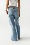 Devon Distressed Wide Leg Jeans