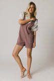 Scottie Denim Overalls in Mauve FINAL SALE