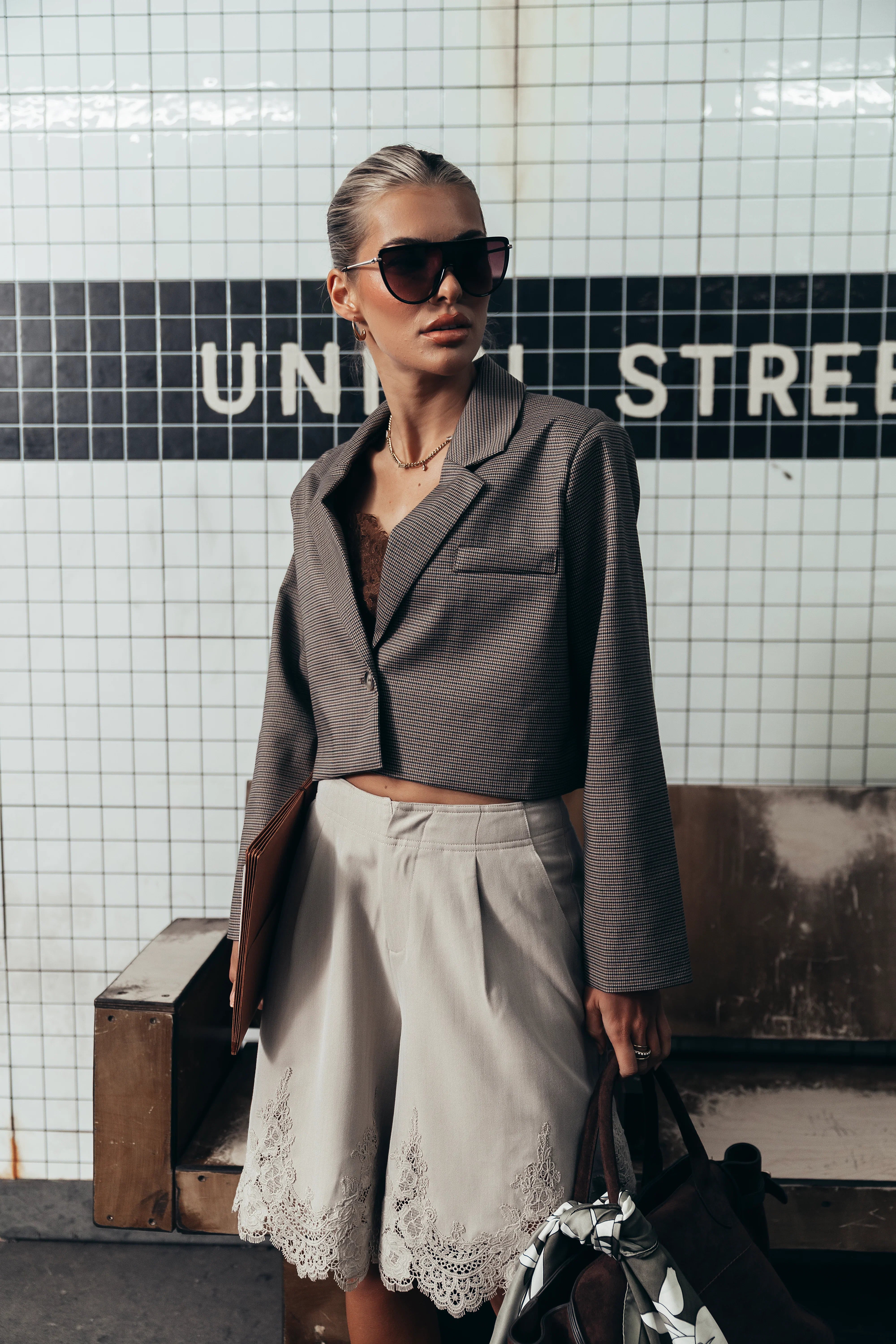 Crystal Cropped Blazer