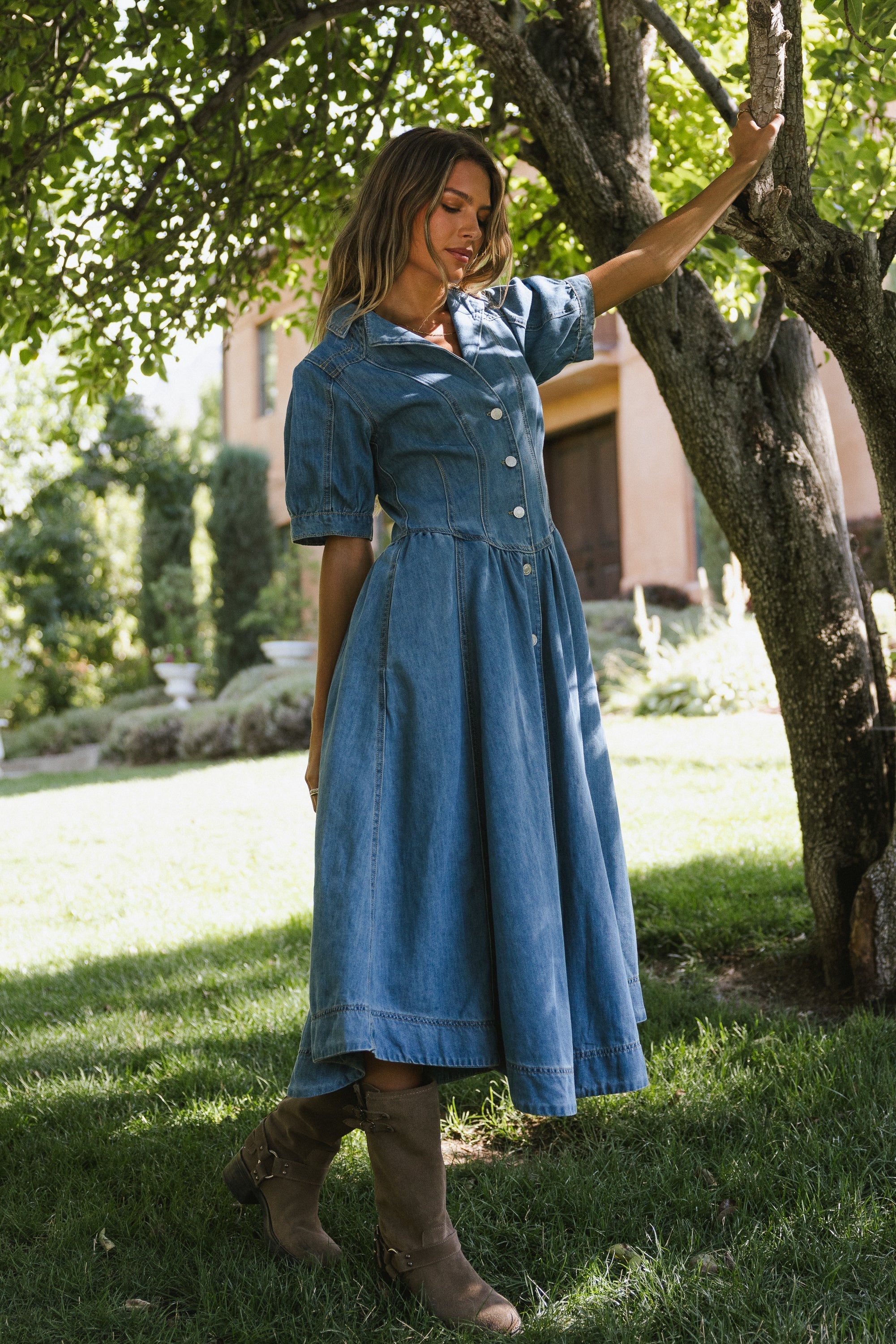 Mylie Denim Maxi Dress FINAL SALE