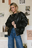 Call Me Back Vegan Jacket in Black FINAL SALE
