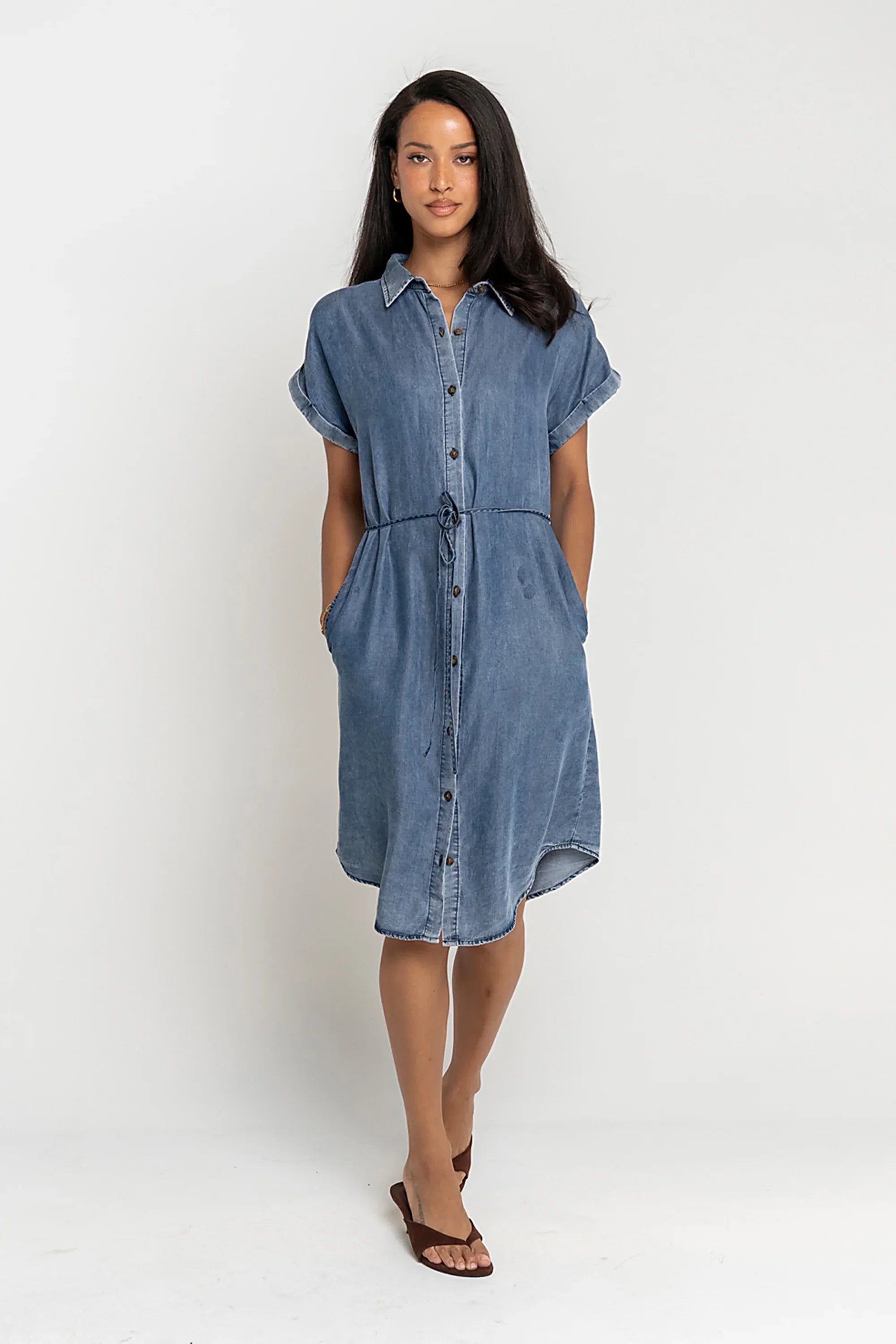 Sherry Denim Midi Dress