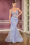 Cynthia Gown Floral Embellished Tulle Dress