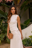 Freda Ruched Top in White