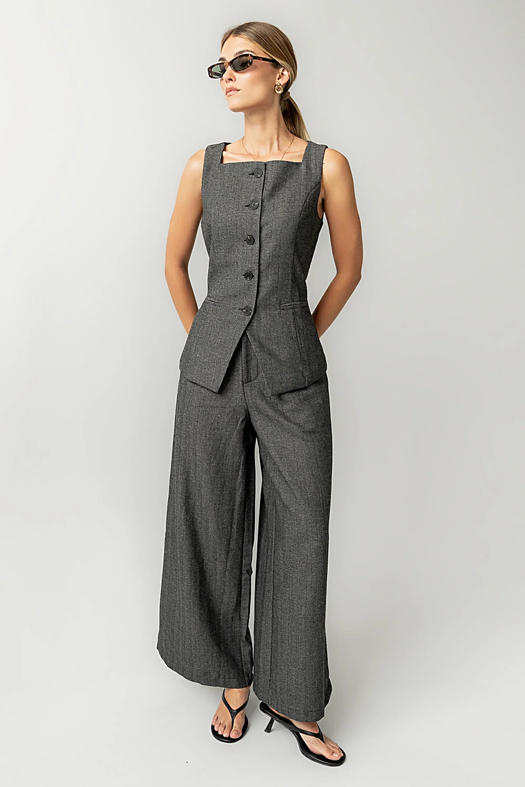 Arden Herringbone Vest