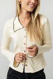 Jazmine Contrast Top in Cream