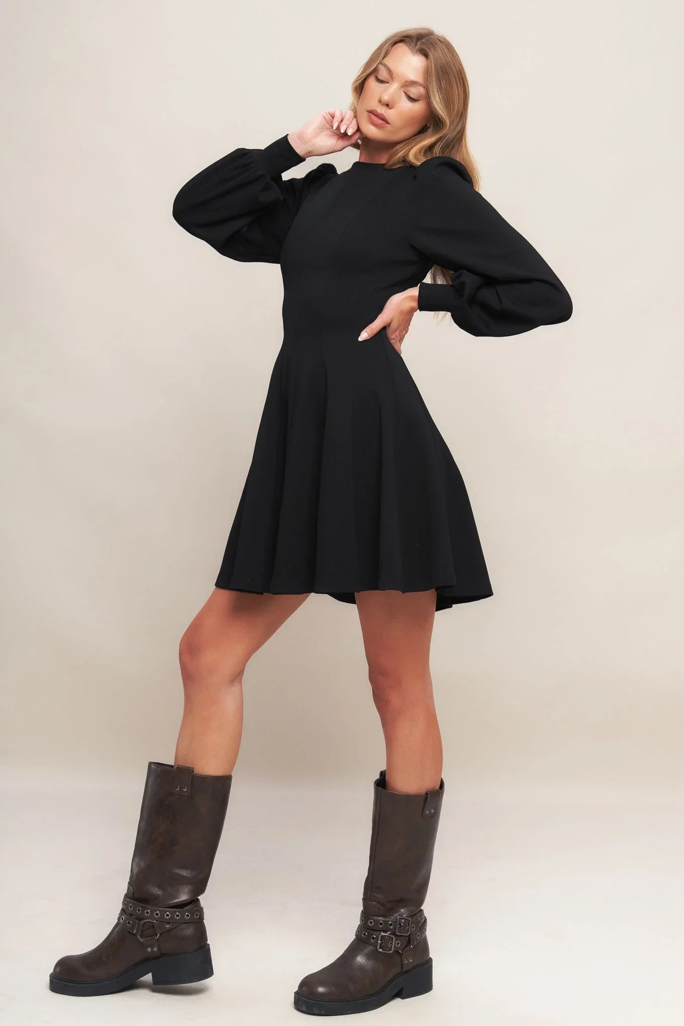 BLACK SWAN HEAVY KNIT MINI DRESS FINAL SALE