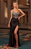 PAXTON GOWN FLORAL BEADED LONG EVENING DRESS