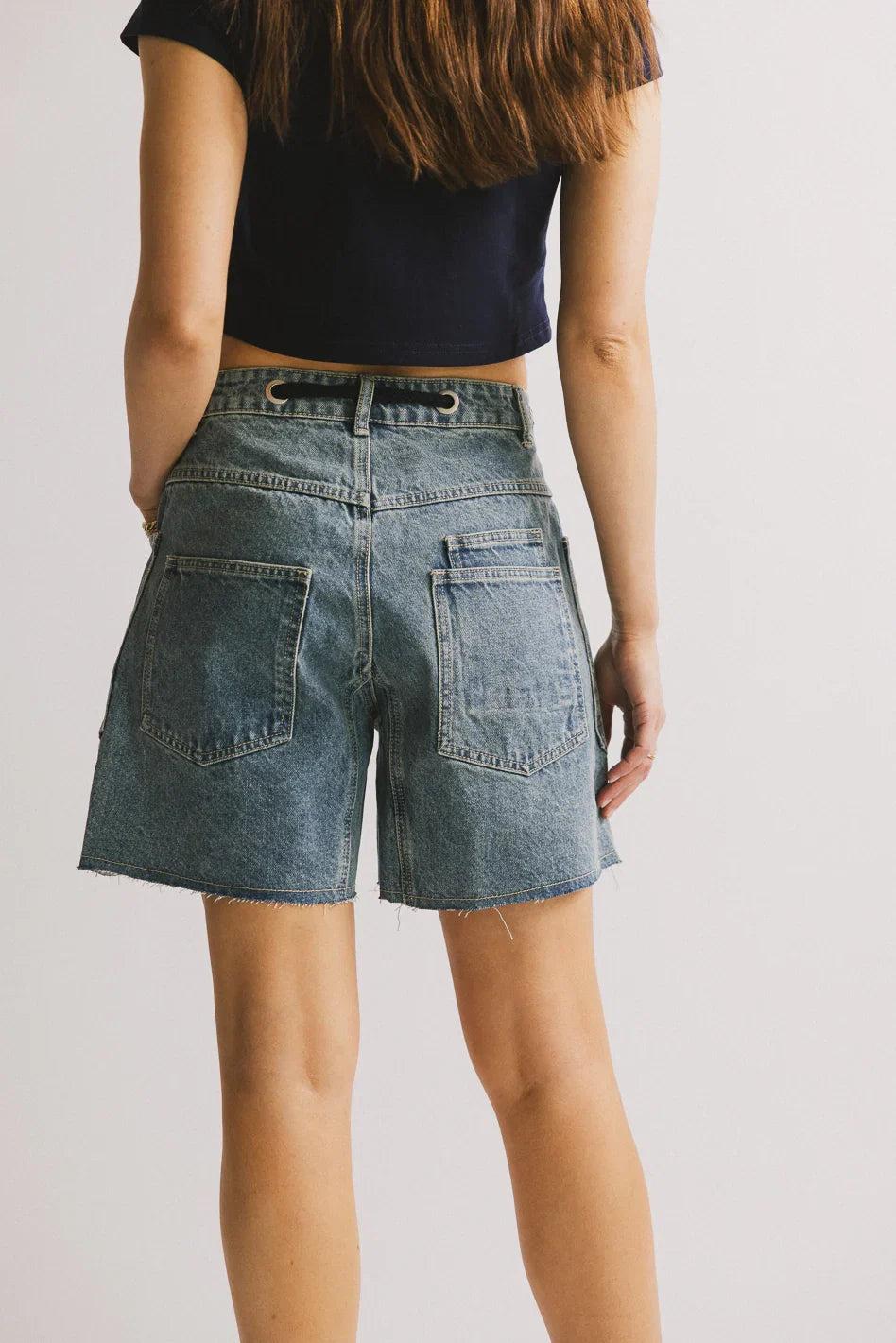 Finneas Denim Shorts in Medium Wash FINAL SALE