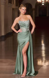 Femka Gown Draped Waist Strapless Dress