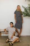 Hudson Striped T Shirt Dress in Black FINAL SALE