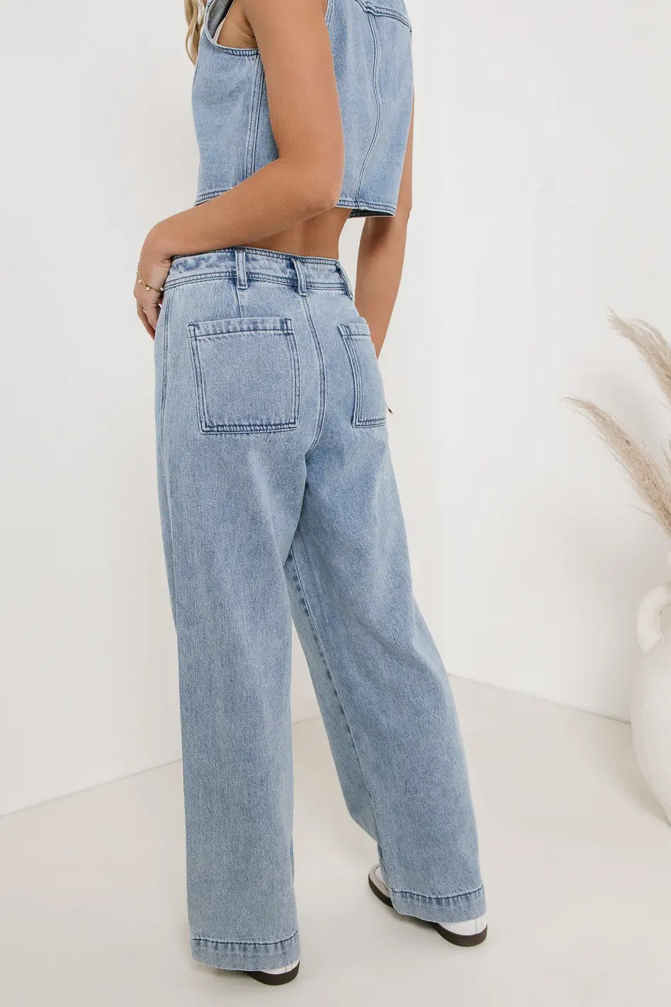 Georgia Wide Leg Jeans in Light Wash FINAL SALE