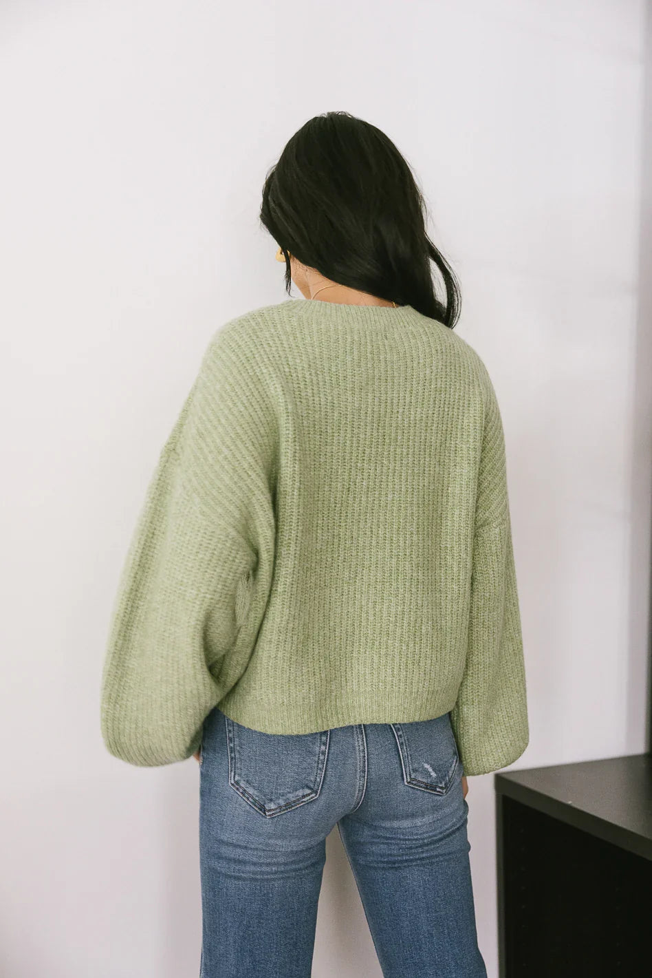 Aliyah Knit Sweater in Green FINAL SALE