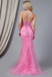 Rainn Gown Black Strapless Lace Corset Dress