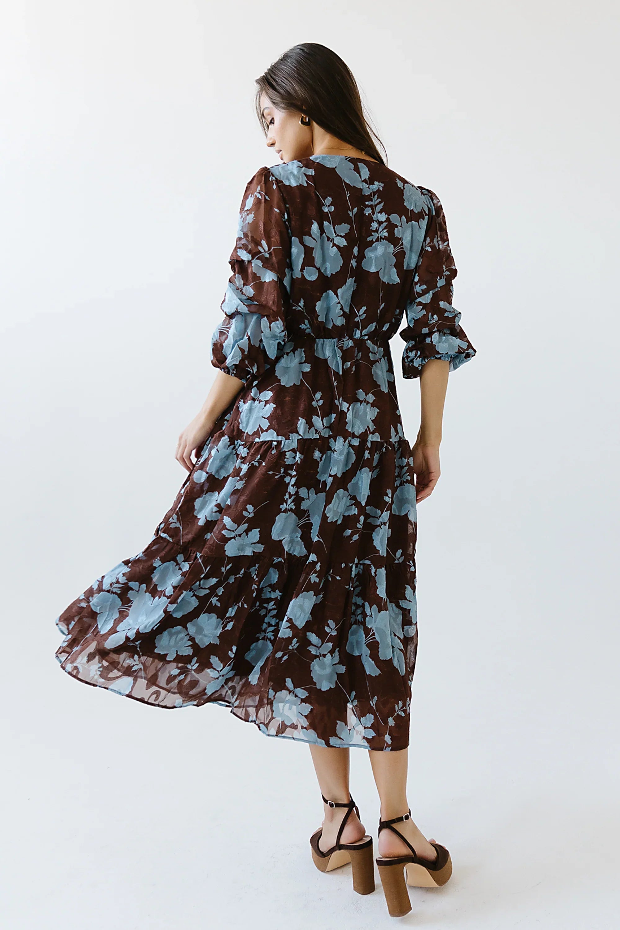 Cache Floral Midi Dress FINAL SALE