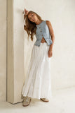 Mira Maxi Skirt in White FINAL SALE
