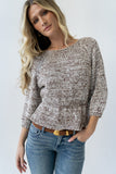 Maycie Two Toned Sweater in Brown