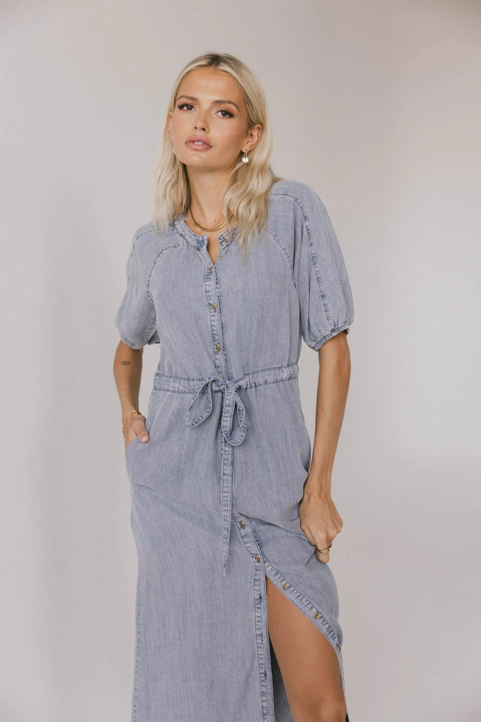 Marigold Denim Midi Dress FINAL SALE