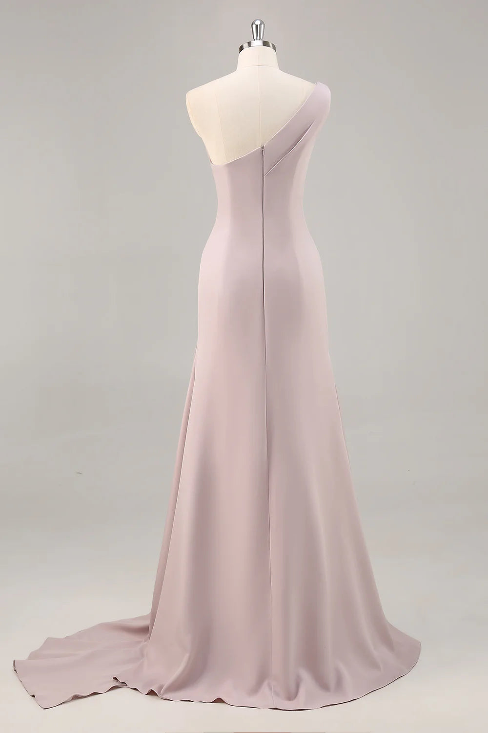 Khaki Mermaid One Shoulder Maxi Dress