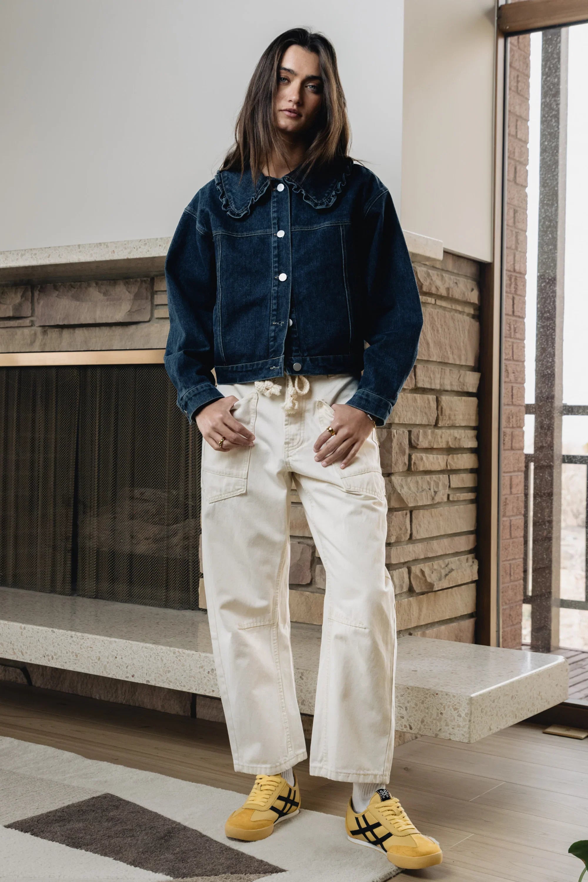 Jocelyn Barrel Jeans in Cream FINAL SALE