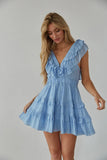 Xena Flutter Sleeve Mini Dress