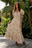 Robbie Floral Midi Dress in Mauve FINAL SALE
