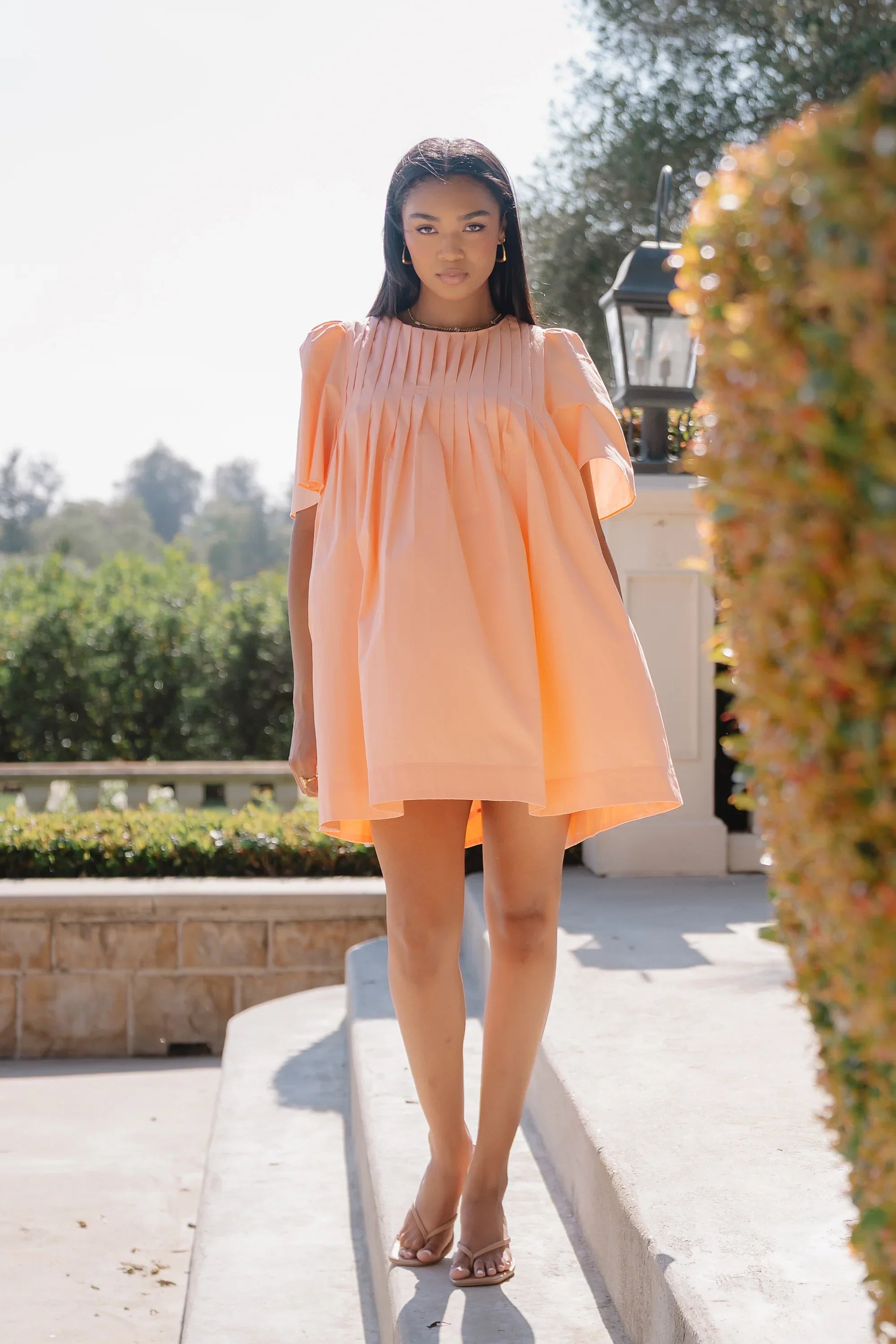 Granger Pleated Baby Doll Dress