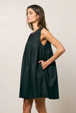 Arizona Pleated Babydoll Dress in Black FINAL SALE