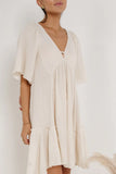 Slow It Down Mini Dress in Cream FINAL SALE