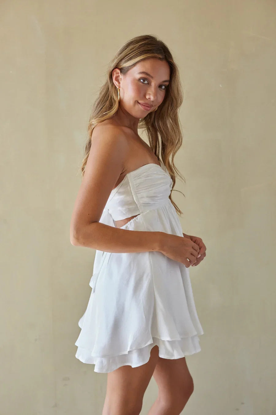 Gabby Twist Babydoll Dress