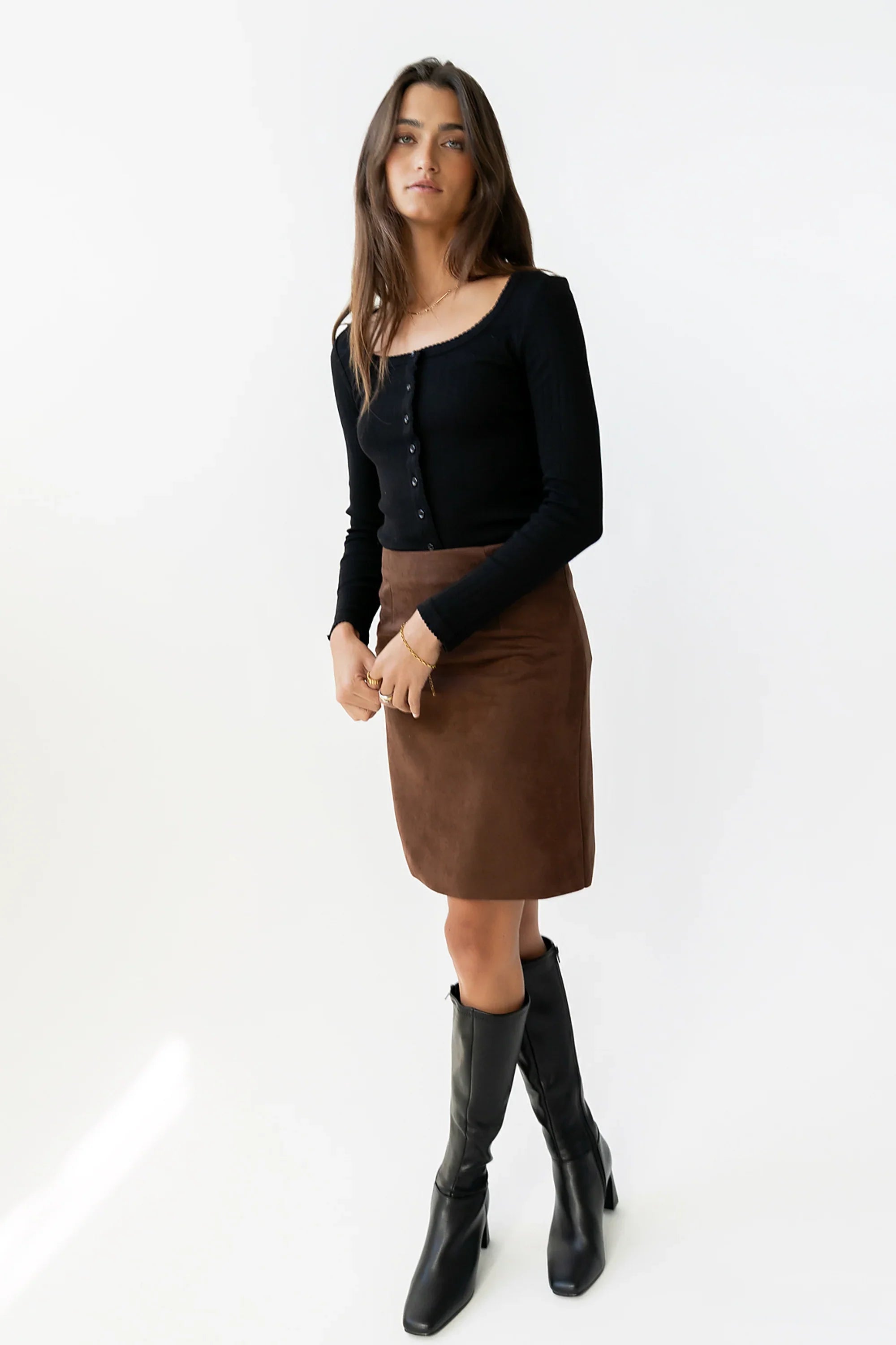 Pura Knit Top in Black