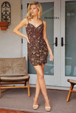 4209 Primavera Floral Beaded Short Dress