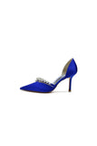Pearl Strap Pointed Toe Satin High Heels