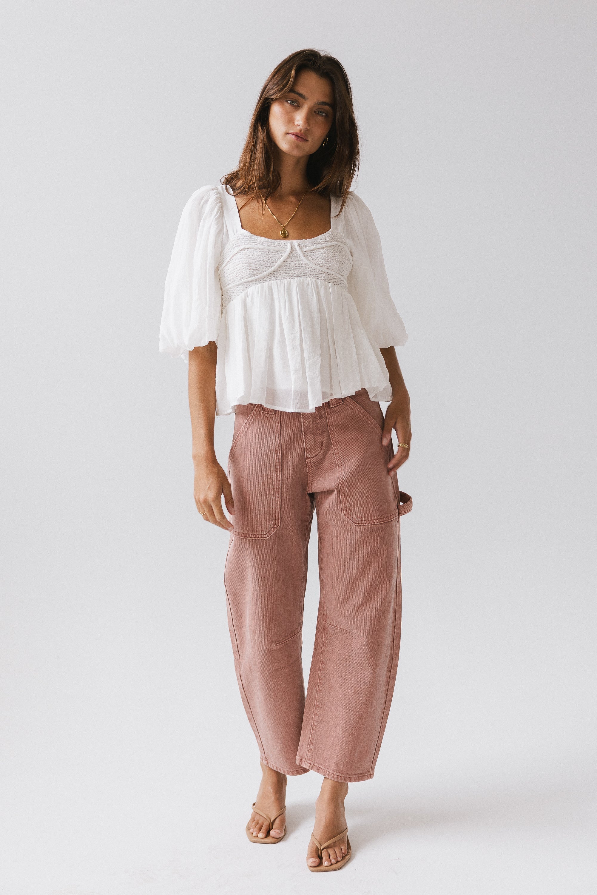 Scottie Barrel Jeans in Mauve FINAL SALE