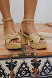 Reese Raffia Block Heels