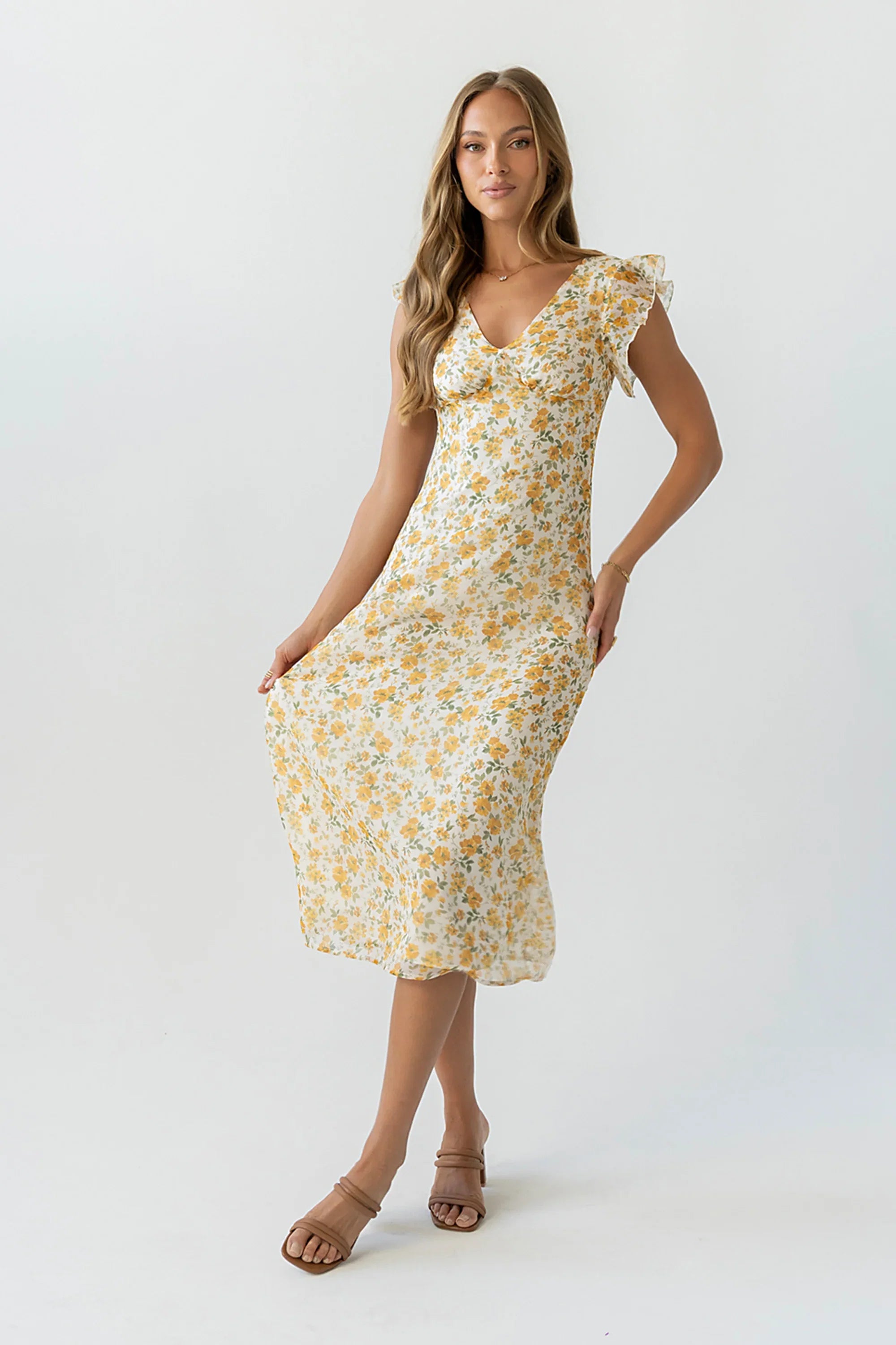 Avery Floral Midi Dress