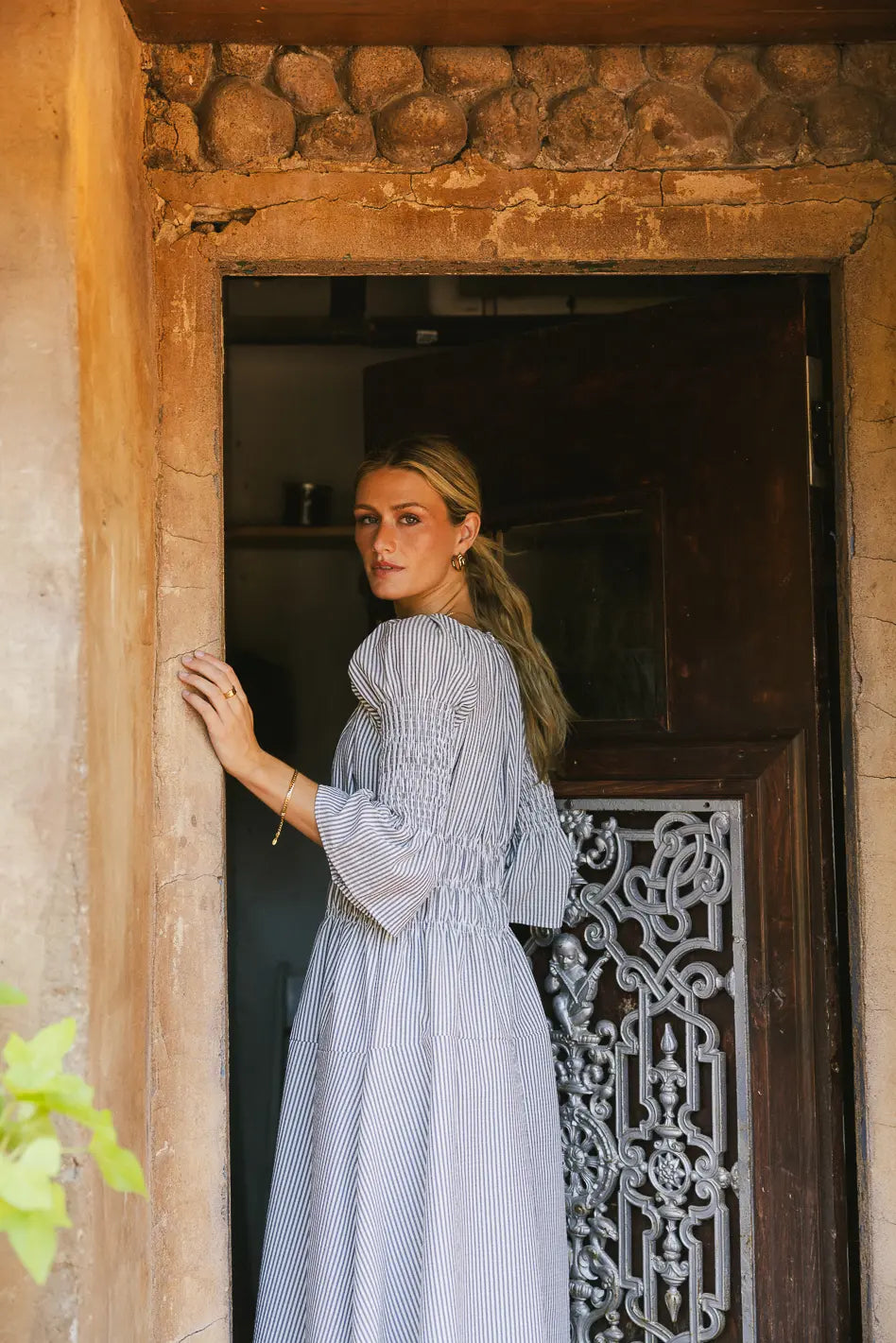 Kenny Stripe Smocked Maxi Dress FINAL SALE