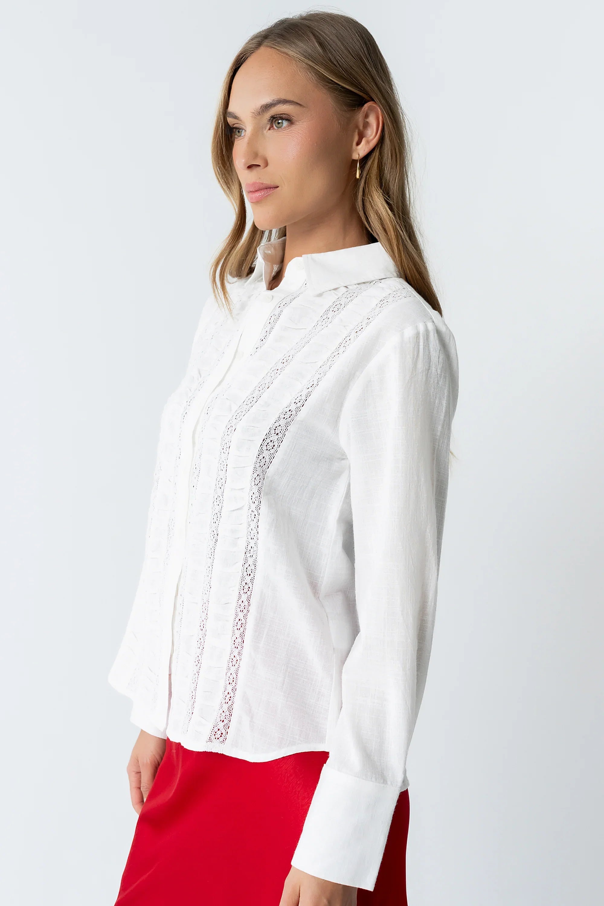 Carlie Sheer Button Up