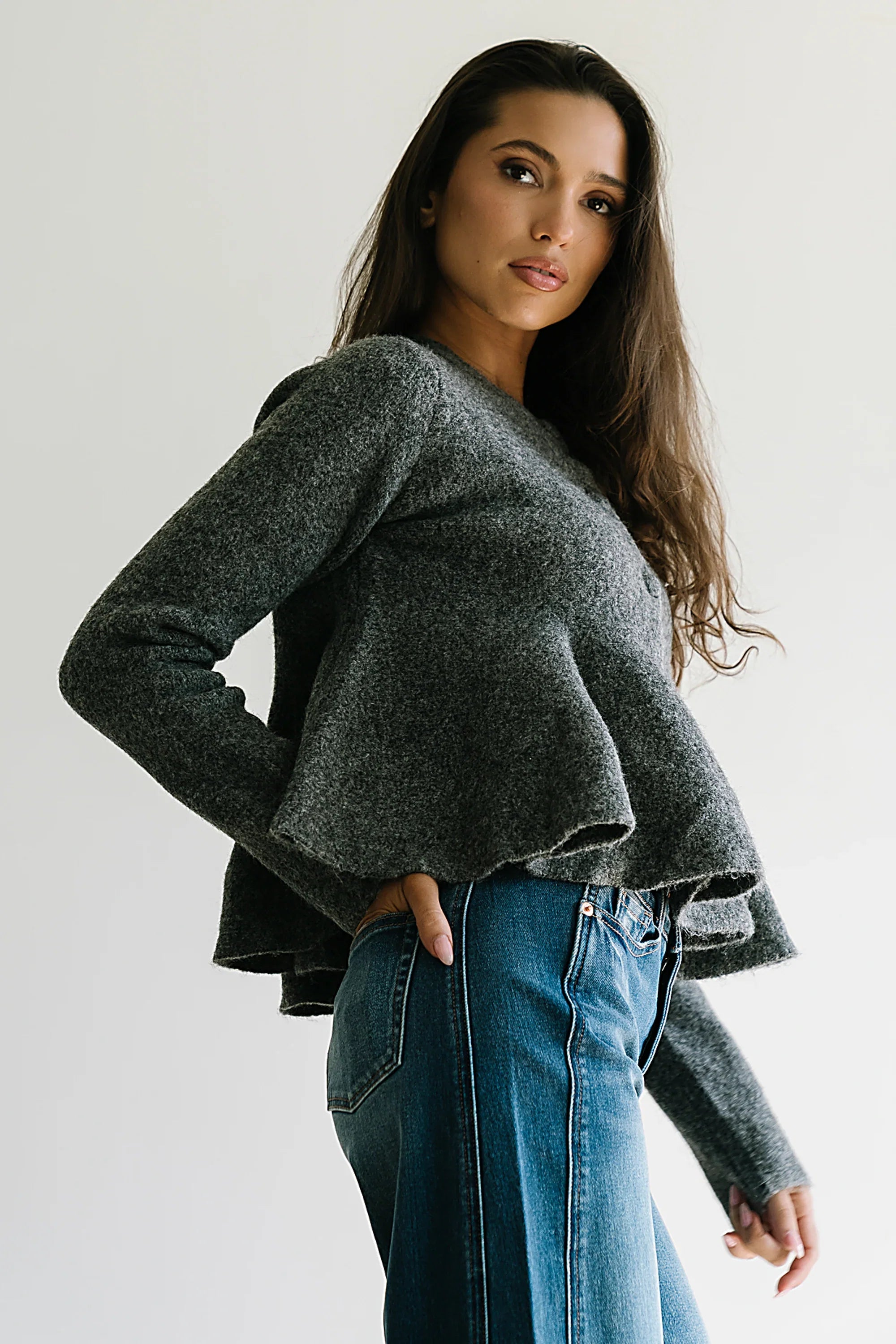 Ally Peplum Sweater FINAL SALE
