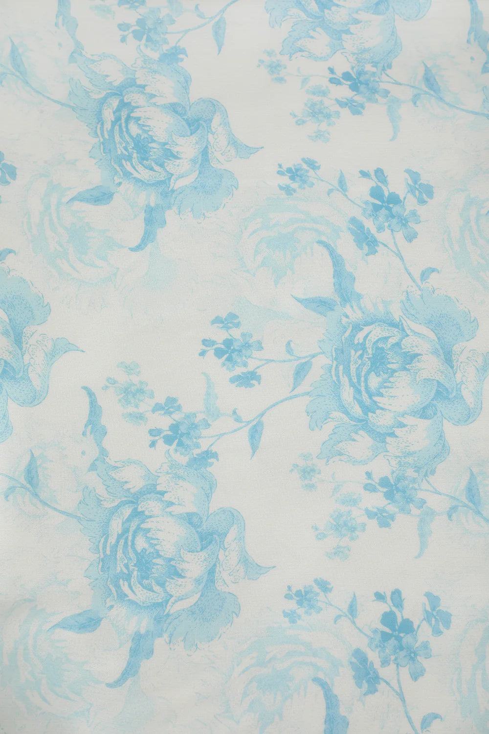White Blue Floral A Line Off The Shoulder Tiered Print Bridesmaid Dress