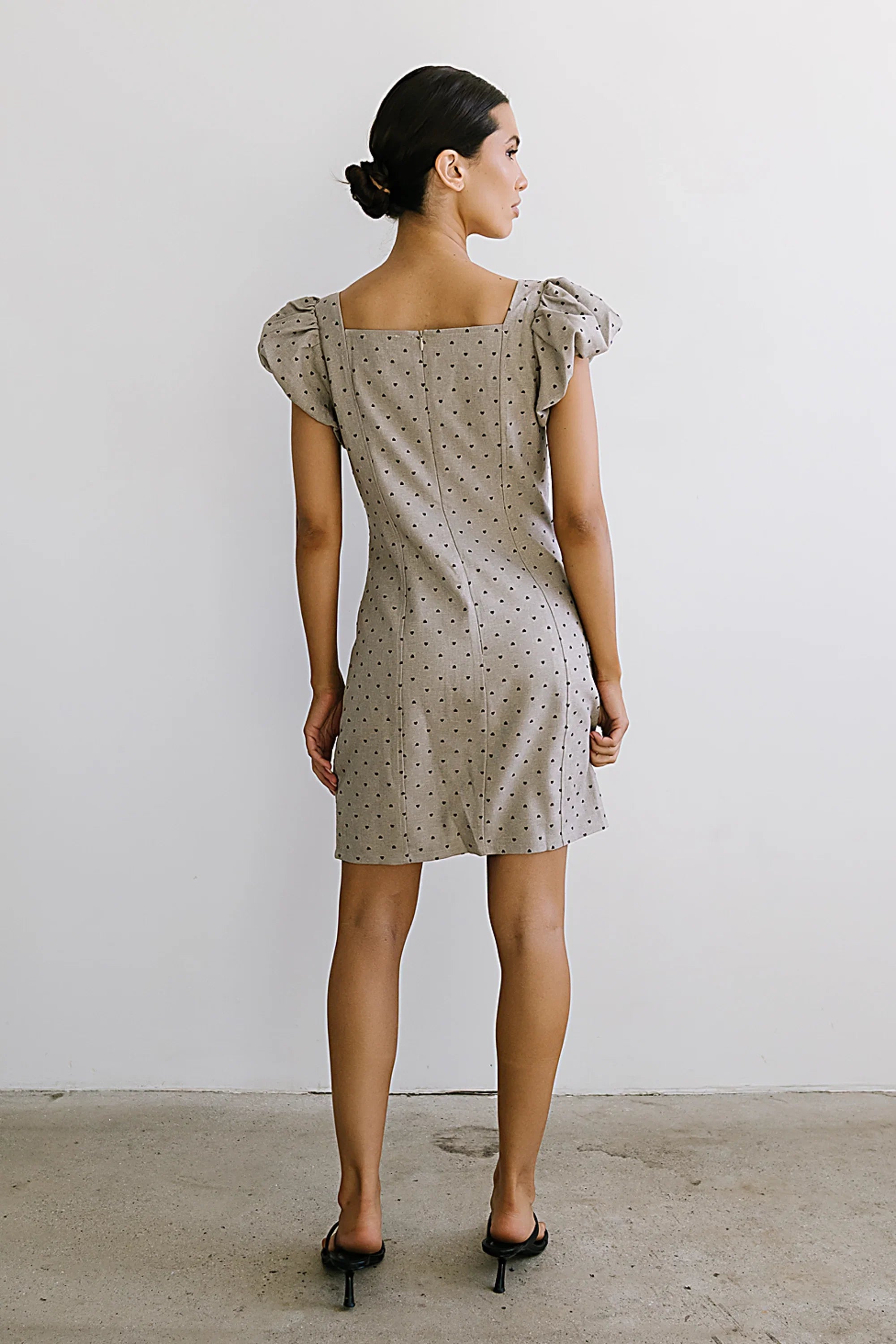Joana Mini Dress in Taupe FINAL SALE