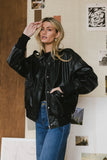 Call Me Back Vegan Jacket in Black FINAL SALE