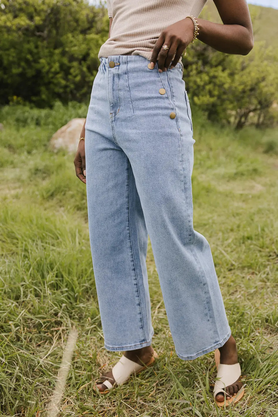 Amiri Wide Leg Jeans in Light Wash FINAL SALE