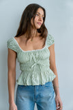 Naya Gingham Tank Top in Green