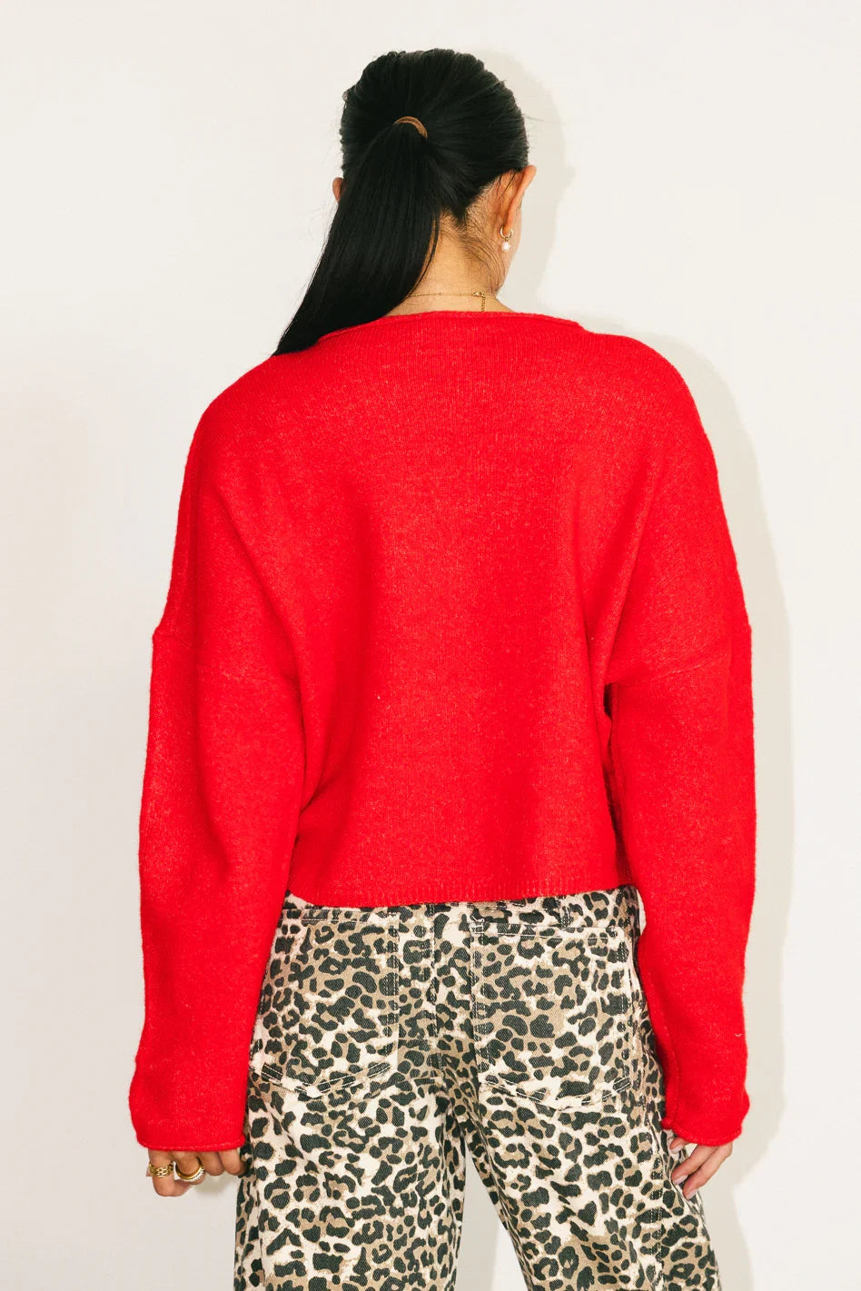 Maci Cardigan in Red
